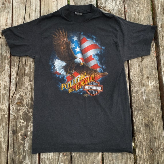 90s Vintage Harley Davidson Follow the Eagle 3D E… - image 2