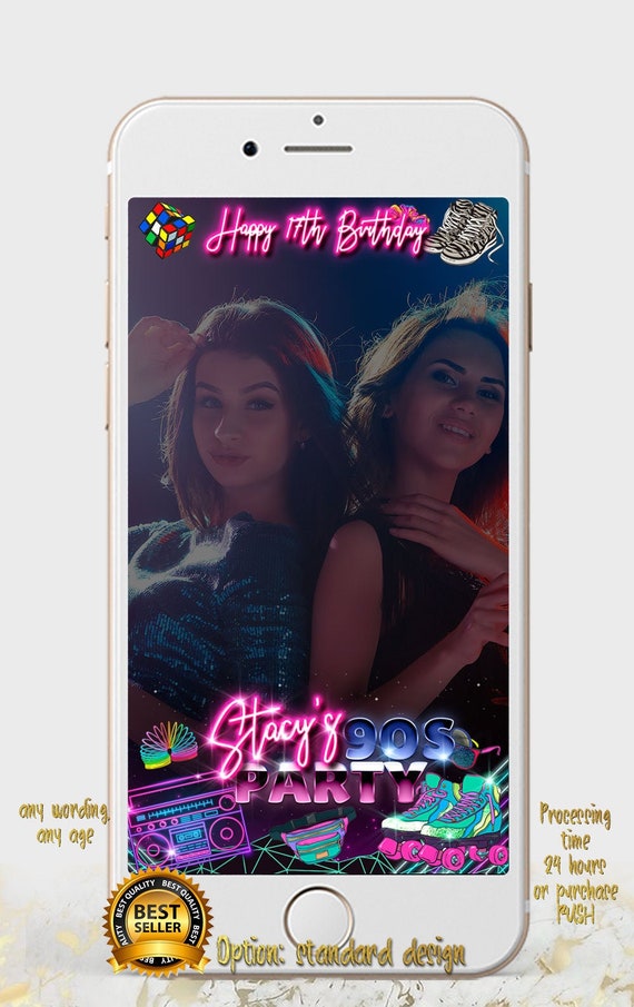 90s Party Geofilter90s Birthday Filter80s Birthday Etsy