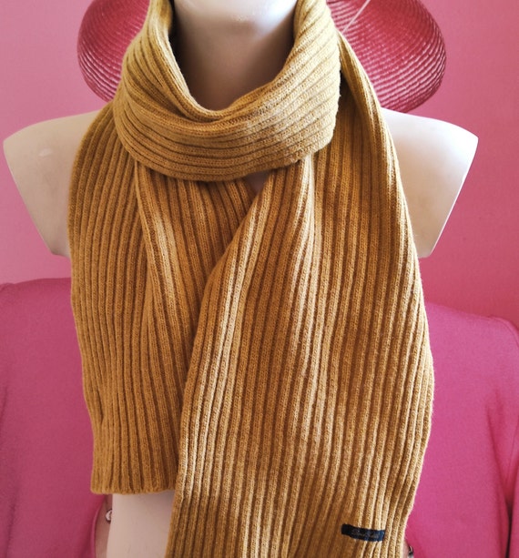 Pure Lana Wool Mustard scarf/Unisex Long scarf by… - image 5