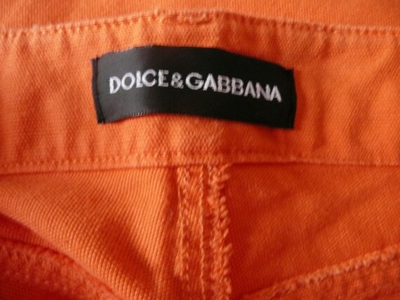 Orange designer cheap pants