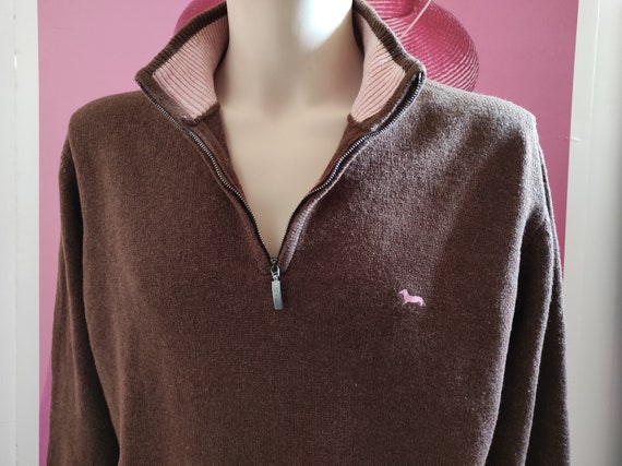 Half zip deals pink sweater