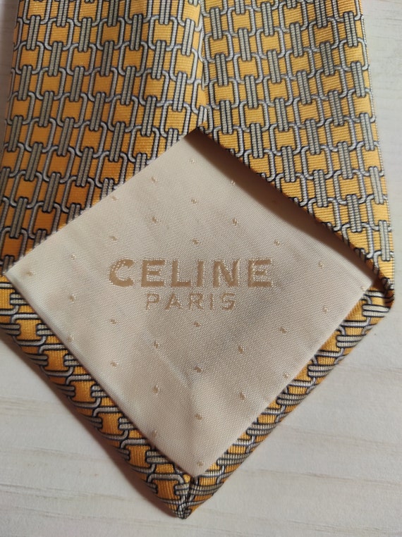 Elegant Gentleman Silk Tie by CELINE, Paris/Styli… - image 7