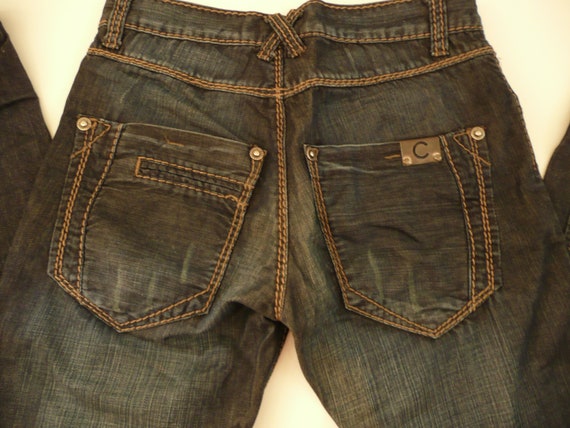 Vtg unisex CUTE WAY Jeans/distressed denim broek/western - Etsy België