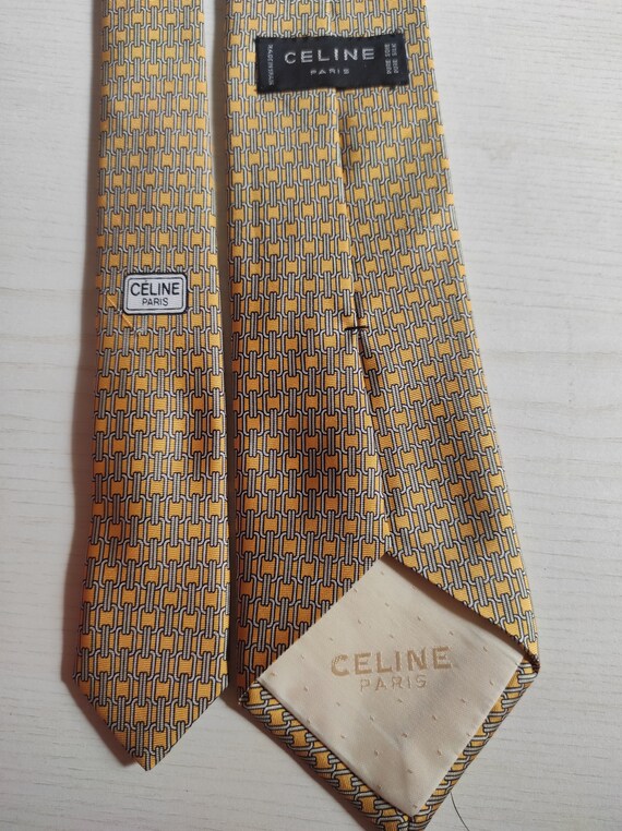 Elegant Gentleman Silk Tie by CELINE, Paris/Styli… - image 5