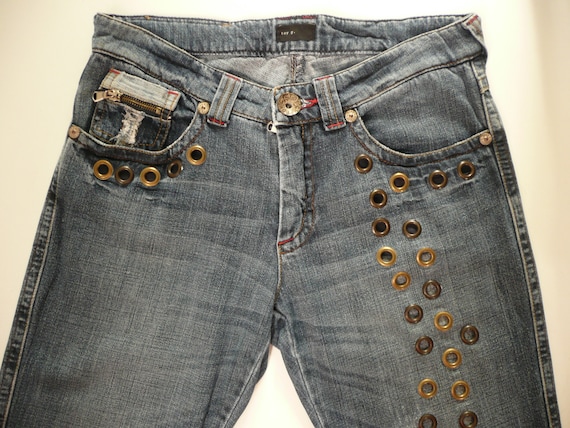 Vintage TOY G.-Italy womens blue jeans/fashion bo… - image 1