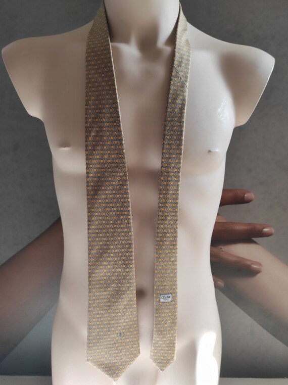 Elegant Gentleman Silk Tie by CELINE, Paris/Styli… - image 3