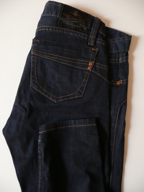 Vtg HERRLICHER Dark Blue Jeans/fashion Raw-denim Slim - Etsy