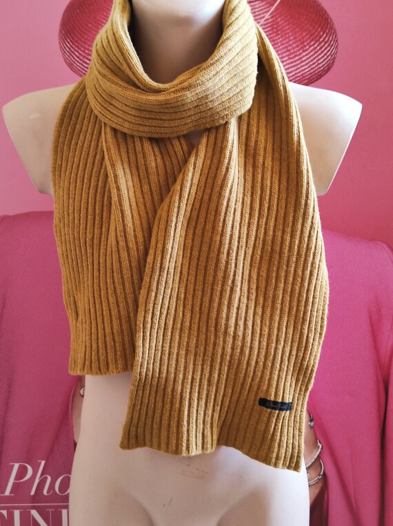 Pure Lana Wool Mustard scarf/Unisex Long scarf by… - image 8