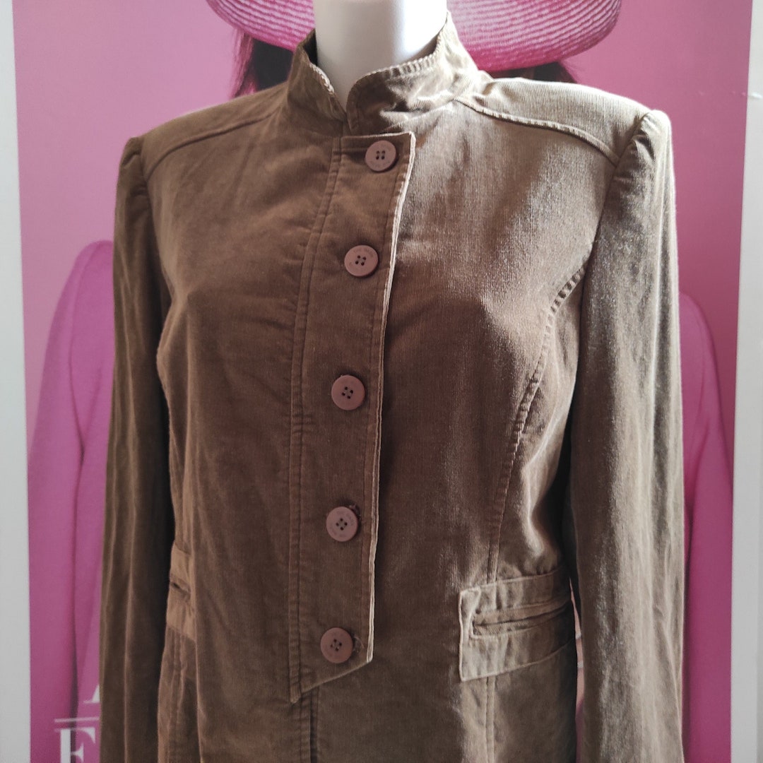 Women's Brown Corduroy Jacket/the BARN Jacket/edwardian Style Fitted