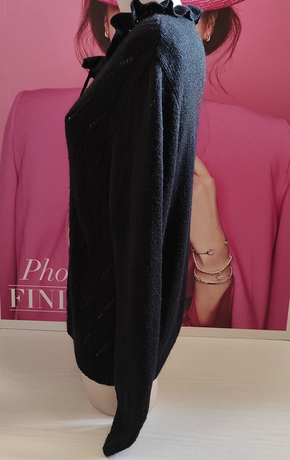 Women's Wool Blend Bohemian Ruffle Knit Pullover … - image 4