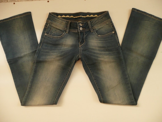 Vintage dames QUEEN jeans / lage taille jeans / - Etsy België