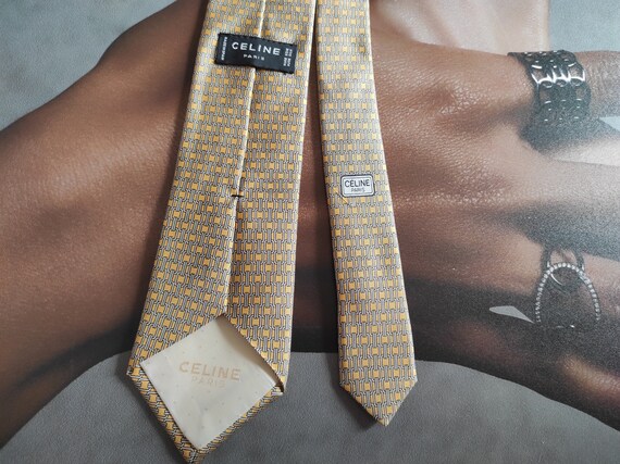 Elegant Gentleman Silk Tie by CELINE, Paris/Styli… - image 1