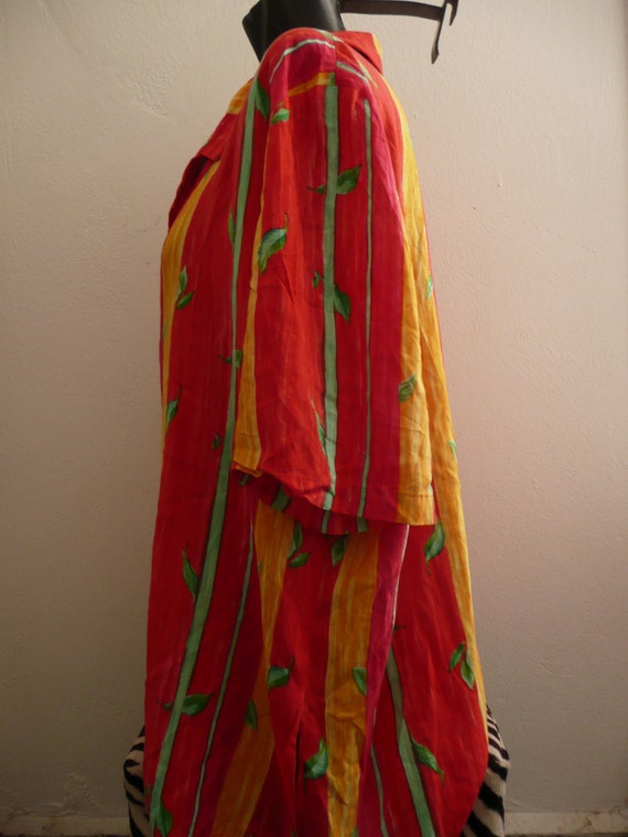 Vintage 70s striped rainbow blouse WOOLWORTHS/loo… - image 3