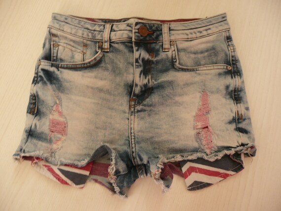 Women's Distressed Frayed Jean Shorts 