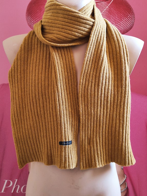 Pure Lana Wool Mustard scarf/Unisex Long scarf by… - image 1