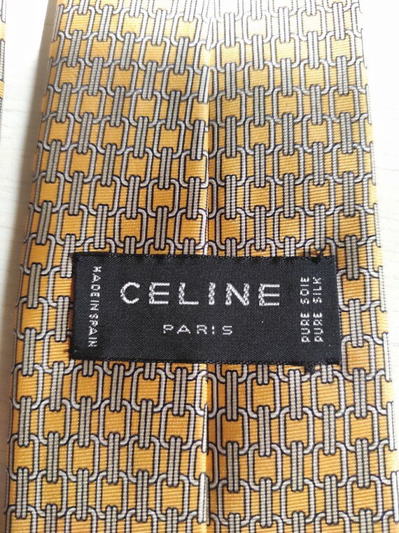 Elegant Gentleman Silk Tie by CELINE, Paris/Styli… - image 6