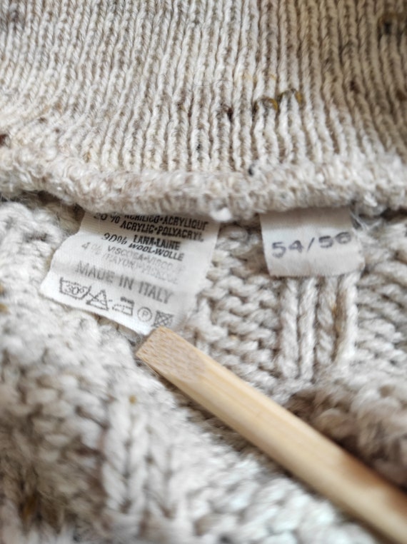 90s Wool Blend Camble-Knit Jumper/Italian Design … - image 3