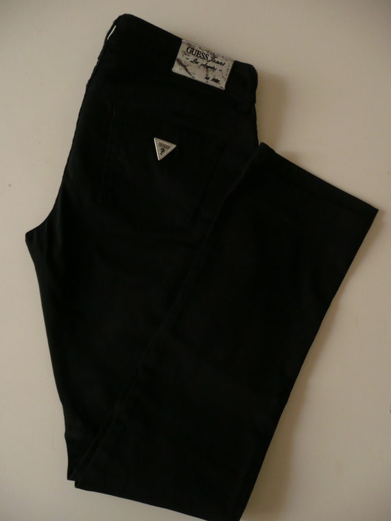 Vintage GUESS JEANS Women Black Pants/low Waist Pants/casual
