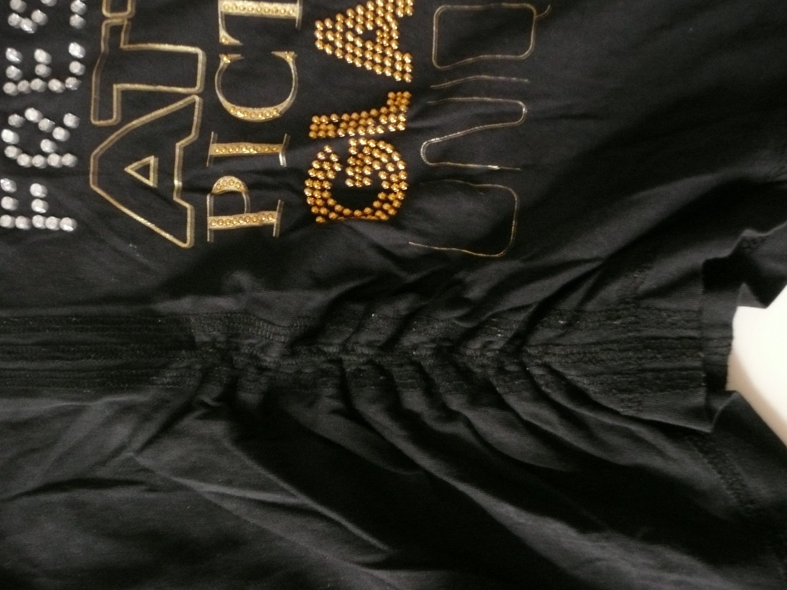 Guess black and gold shirt top