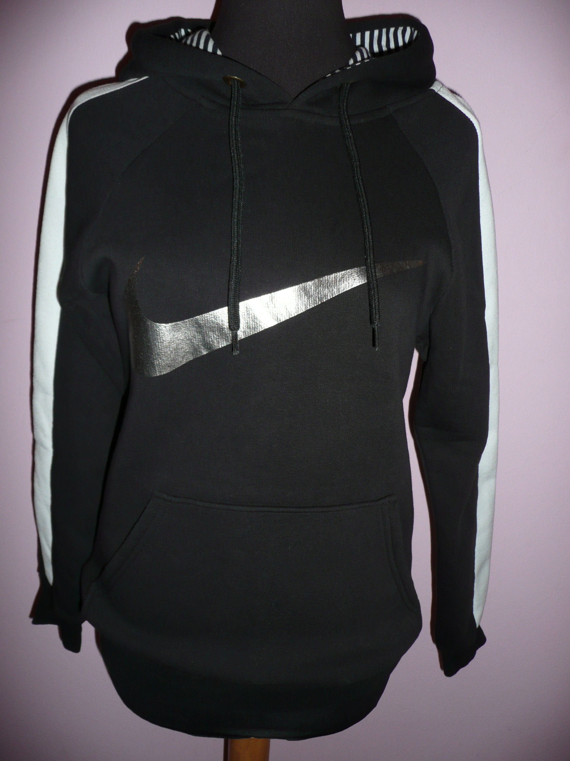 Nike Mens L Therma-Fit Geo-Print Logo Hoodie Sweatshirt Zip