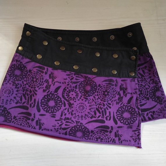 Boho Wrap mini skirt/Hippie combination pattern s… - image 7