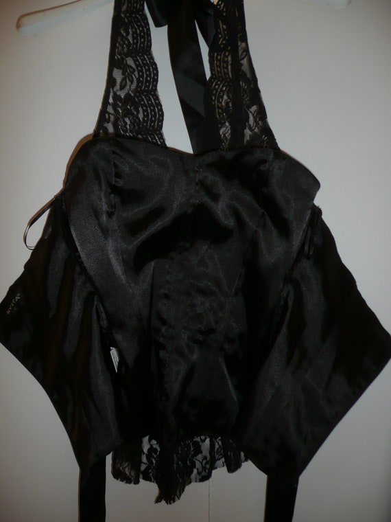 Black Corset blouse EVITA/Steampunk Corset blouse… - image 9