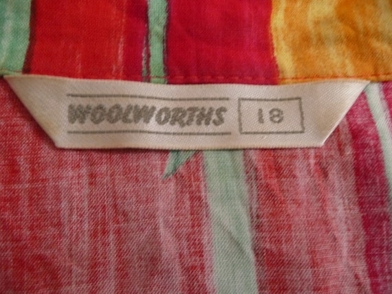Vintage 70s striped rainbow blouse WOOLWORTHS/loo… - image 9