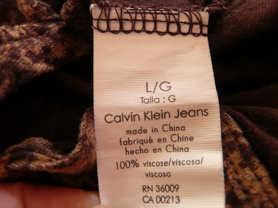 Calvin Klein Jeans Blouse/vintage Women's Brown Top/long - Etsy Israel