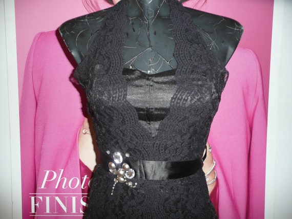 Black Corset blouse EVITA/Steampunk Corset blouse… - image 8