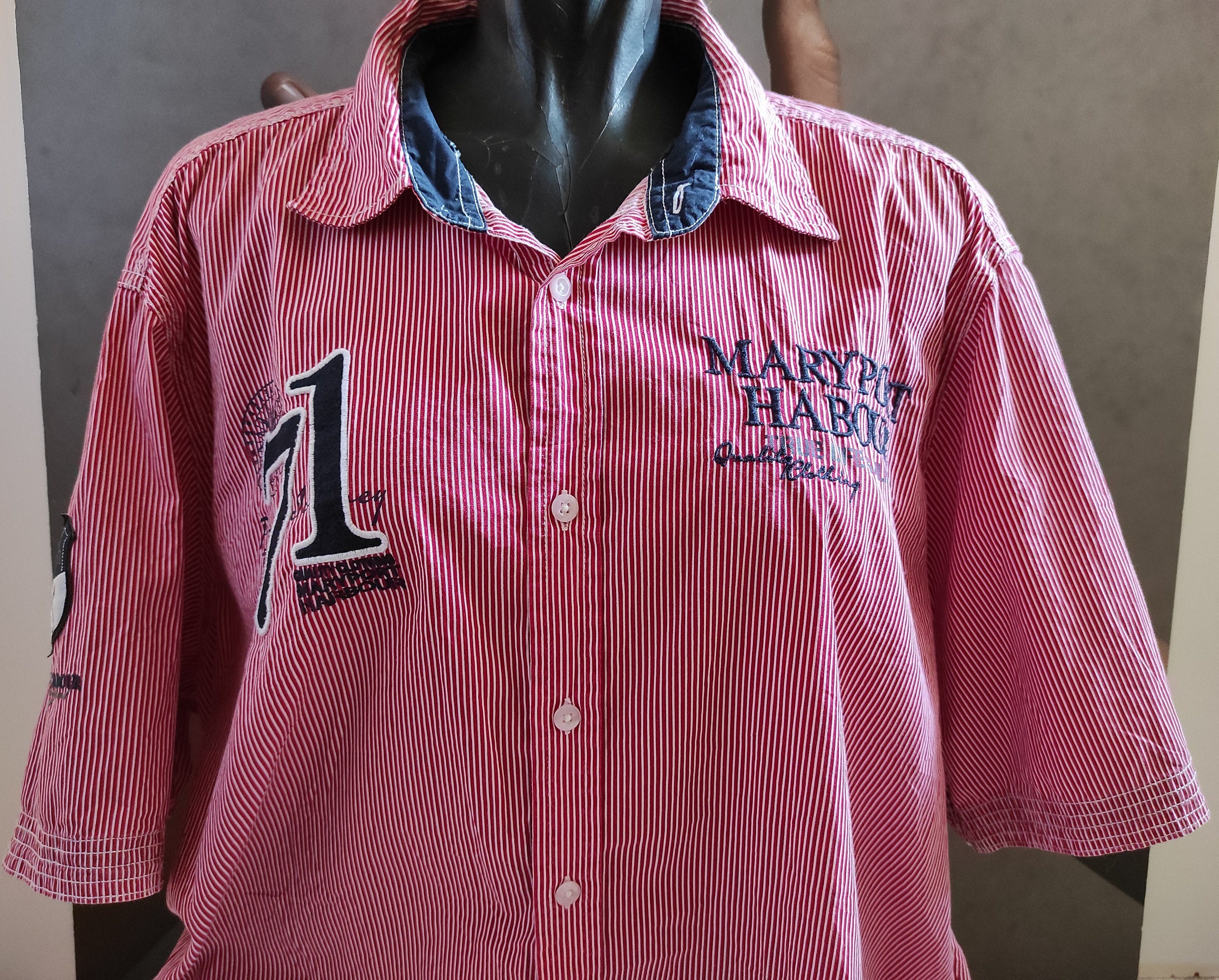 Vertical Red-white Striped Shirt 