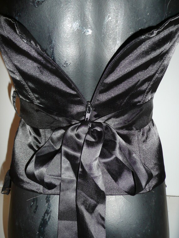 Black Corset blouse EVITA/Steampunk Corset blouse… - image 7