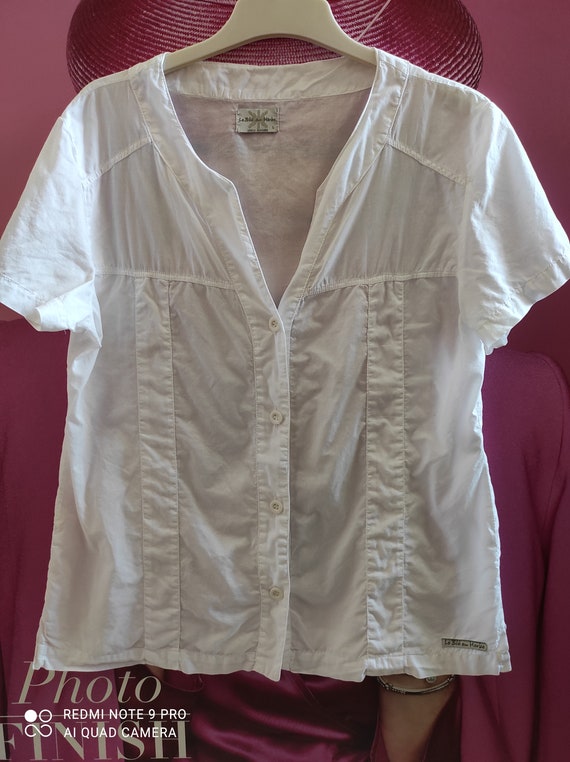 Rustic White blouse/Peasant Organic cotton blouse… - image 7