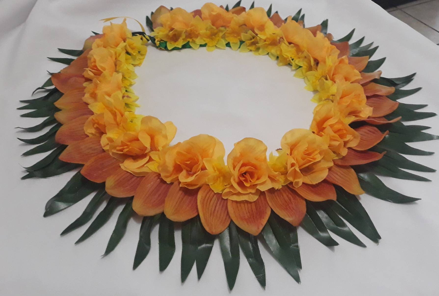 Royal Elegant Artificial Flower Lei Etsy