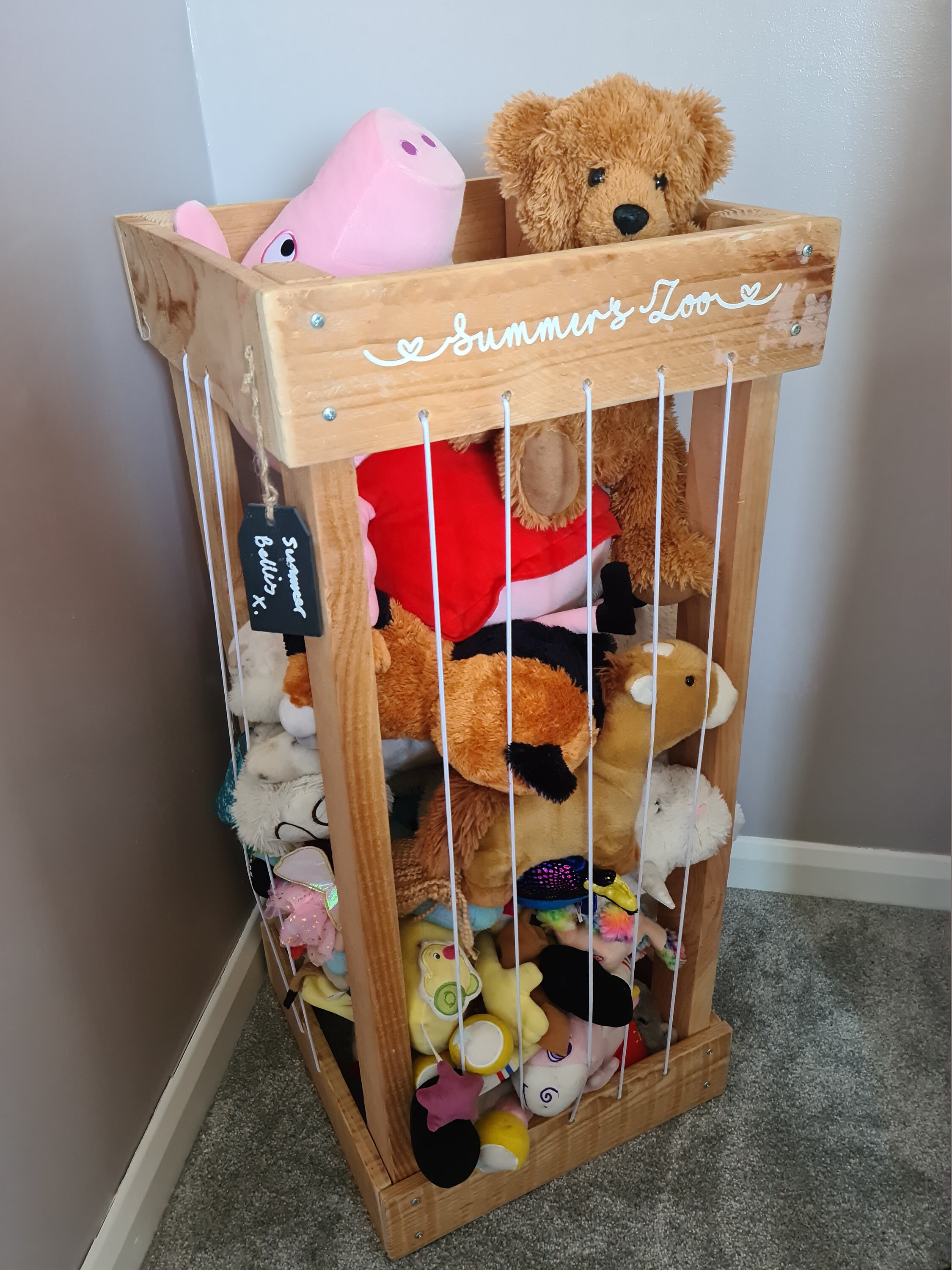 My Zoo Teddy Zoo Storage Personalised Wooden Bedroom | Etsy