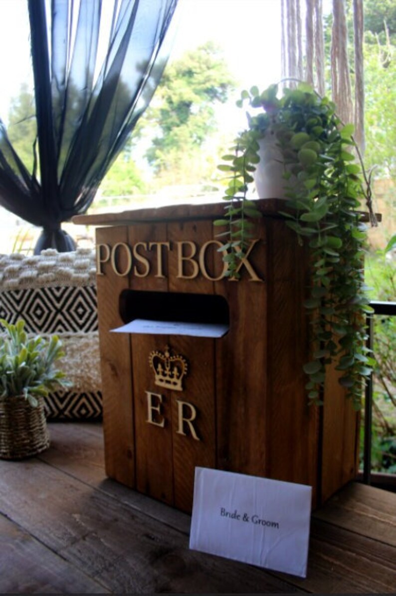PADRIG Post Box Wooden Wedding Cards Holder Etsy UK