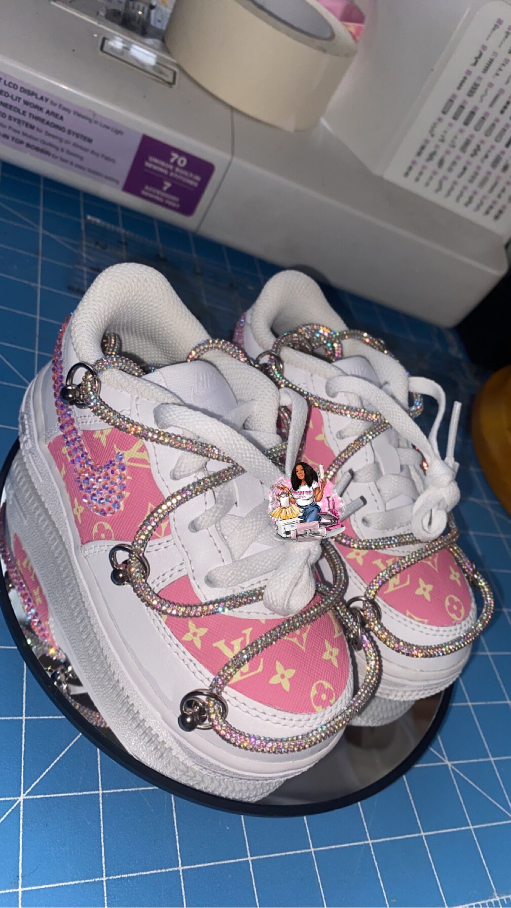 pale ivory digital pink af1