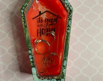 Good to be home coffin trinket dish- Handmade – Minor Imperfections