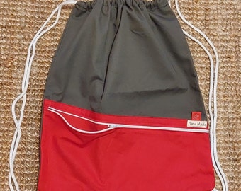 Unique upcycling bags grey/red