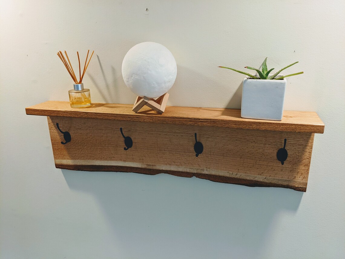Live Edge Coat Rack Free Shipping Etsy