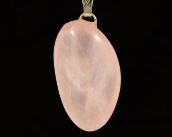 Pendentif Naturelle en Quartz Rose - Pierre de guérison - Birthday Gift - Wedding Gift - Chakra du coeur - Reiki - Bijoux d'amitié