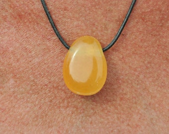 Pendentif Pierre Roulée Calcite Orange