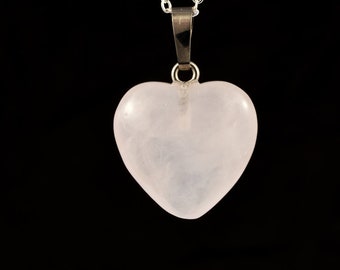 Rose Quartz heart pendant