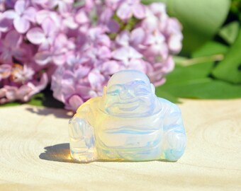 Bouddha en Opalite - Birthday Gift - Wedding Gift - Pierre d'amitié - Bouddhisme