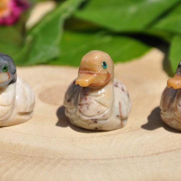 Canard en pierre à savon--Duck Soapstone - Birthday Gift - Wedding Gift - Pierre d'amitié