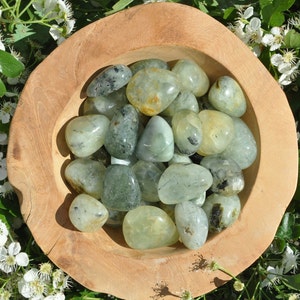 Prehnite ---tumbled stone--Heart Chakra