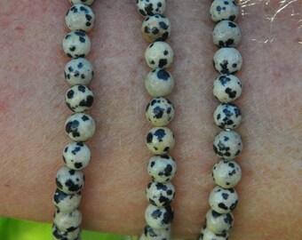 Jasper Dalmatian Pearl Bracelet