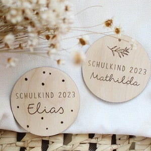 Pendant for the school cone personalized with desired name, school child 2024, wooden pendant, back to school gift, school cone