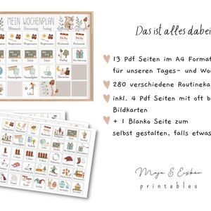 280 routine cards for children to print out, Montessori cards digital download, for daily and weekly routines image 3