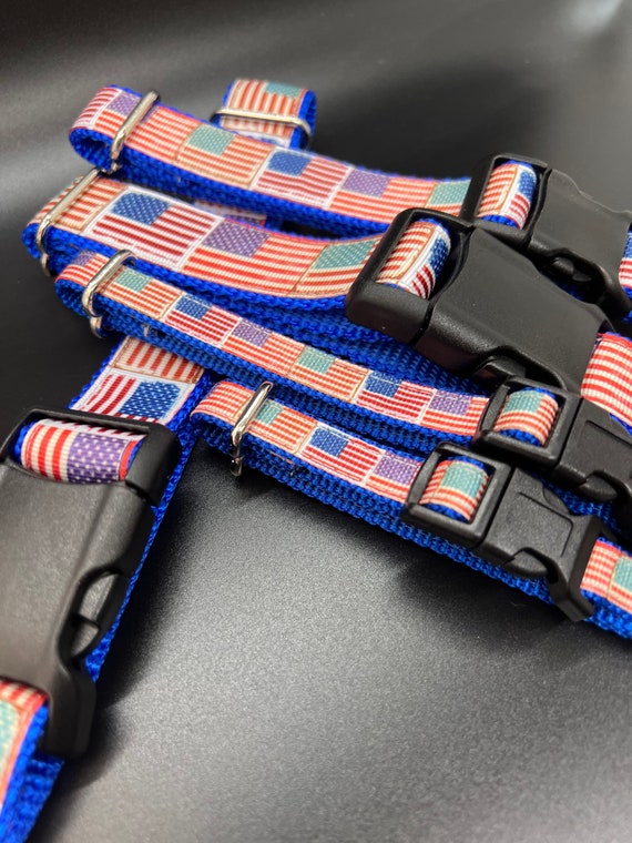 Dog Collar USA Vintage American Flag Etsy