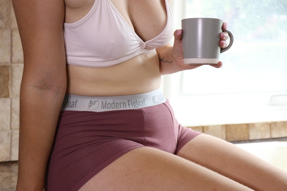 Women's Boxer Briefs, Women's Loungewear Underwear, Solid Rose